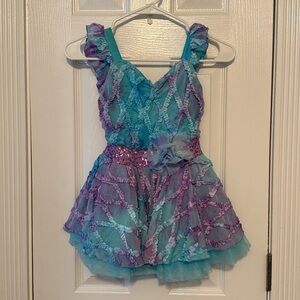 Weissman Turquoise and Lavender dance costume